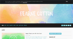 Desktop Screenshot of officialfearnecotton.com